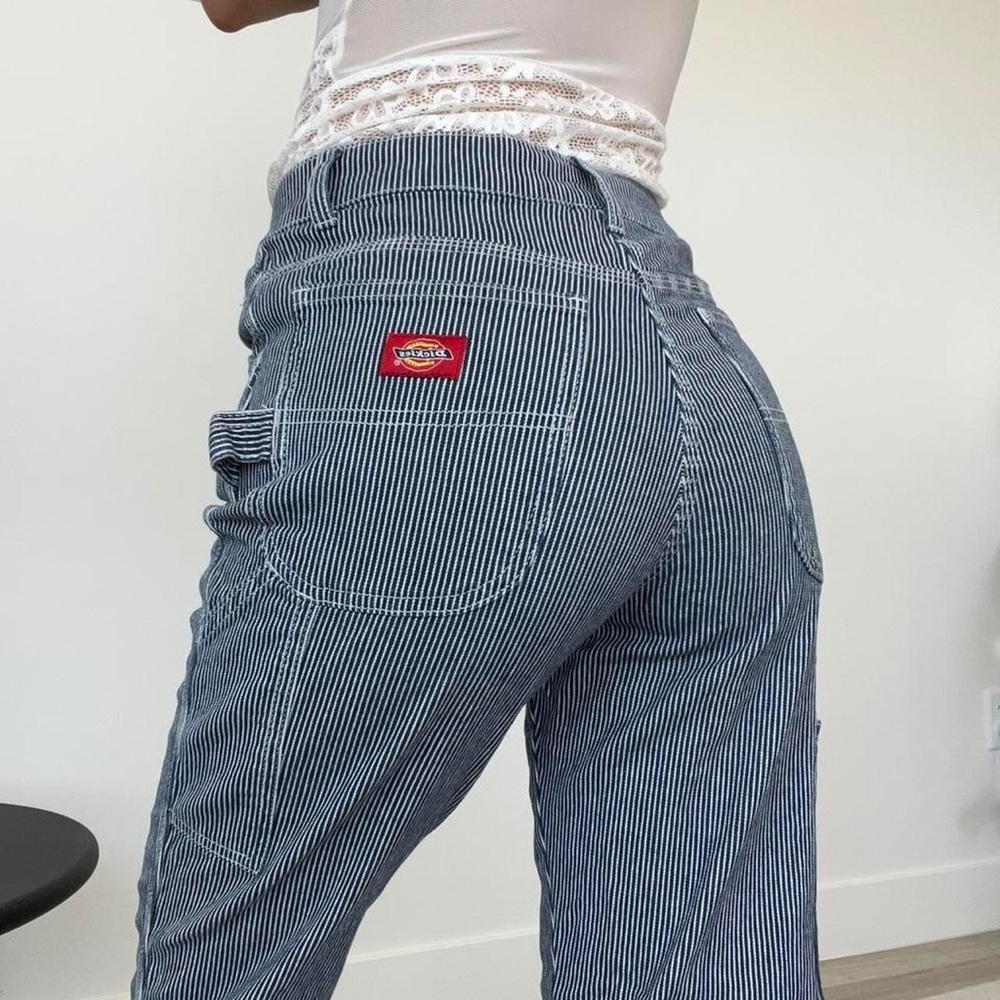 Dickies Navy Striped Work Pants